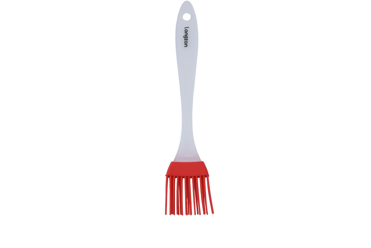 Longzon Silicone Basting Brush, Heat Resistant Pastry Brush with Ergonomic Handle, One-Piece Food Grade Oil Brush for BBQ Grilling, Baking, Cooking and Marinades, BPA-Free, Dishwasher Safe