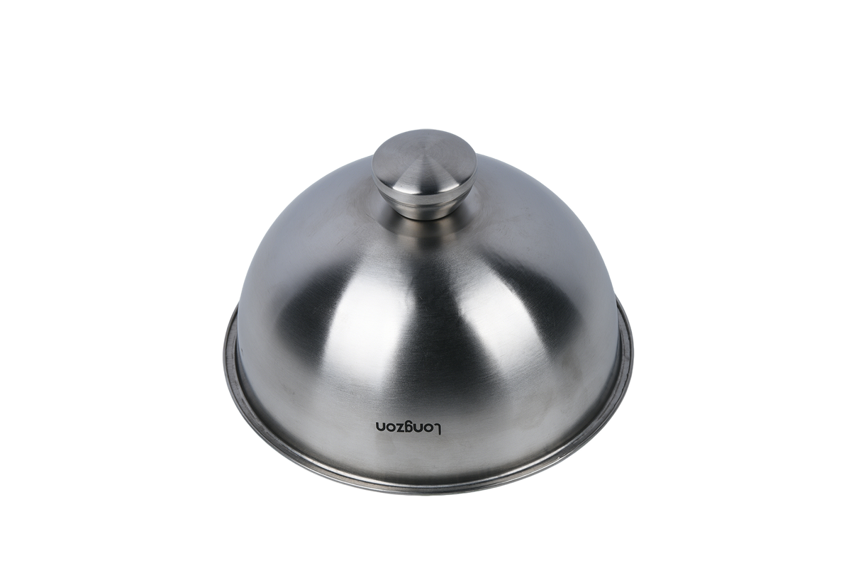 Longzon Stainless Steel Melting Dome,Round Grilling Lid,Cheese Melting Cover for Griddle and Indoor Outdoor Grill,Steaming Cover for Burgers,Vegetables,and Pizza,Professional BBQ Accessory