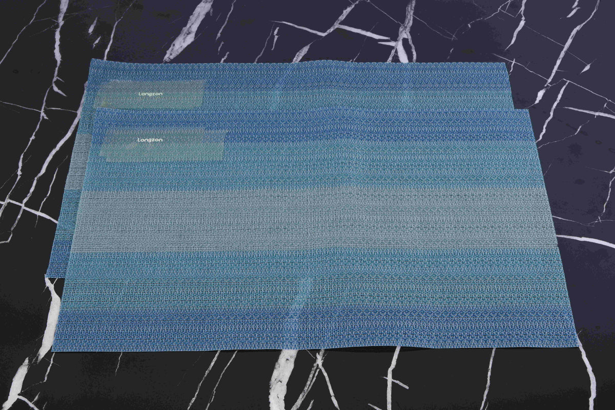 Longzon Heat Resistant Placemats for Dining Table, Non-Slip Washable Table Mats, Durable Crossweave Woven Vinyl Placemats for Kitchen, Indoor and Outdoor Use, Easy to Clean
