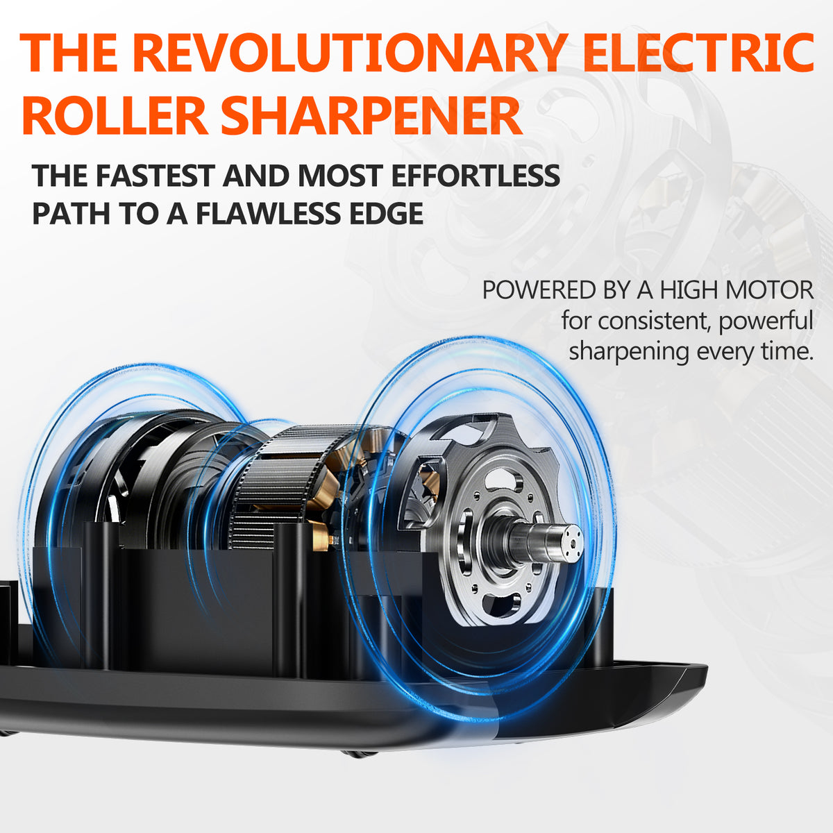 Longzon ZForge V2 Electric Rolling Knife Sharpener Adjustable 10°–25° Magnetic Angles