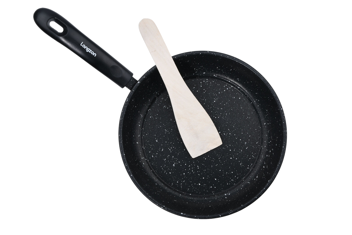 Longzon Stainless Steel Frying Pan, Professional Grade Skillet with Ergonomic Handle,Thickened Tri-Ply Base Cooking Pan for All Stovetops including Induction,Oven Safe Kitchenware