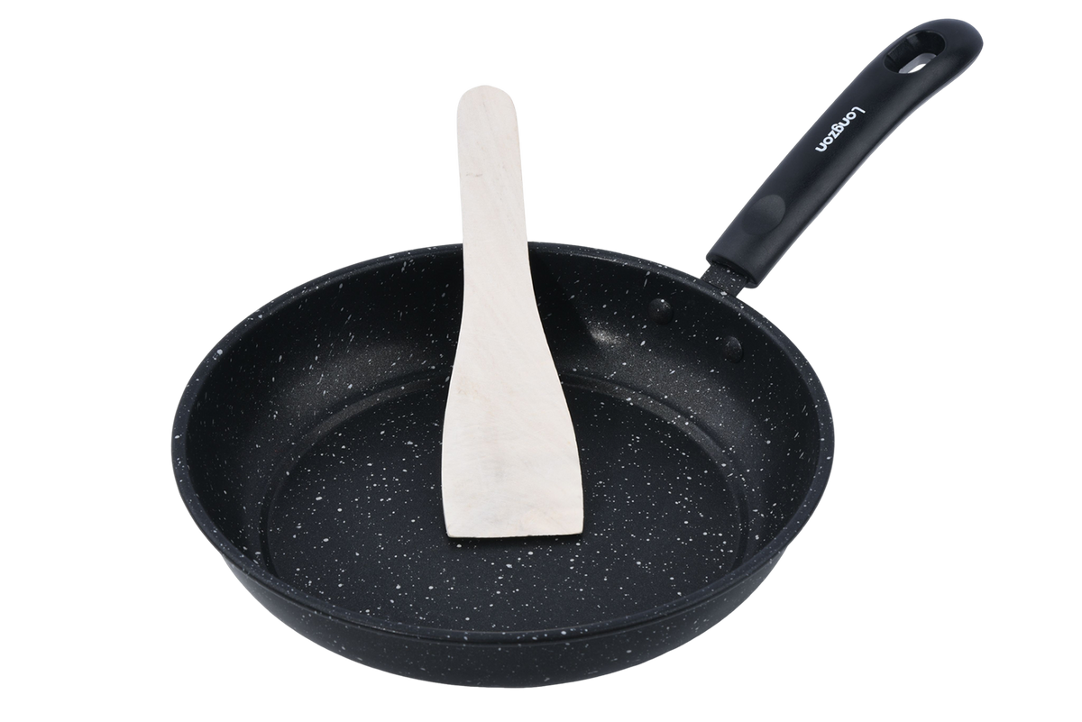 Longzon Stainless Steel Frying Pan, Professional Grade Skillet with Ergonomic Handle,Thickened Tri-Ply Base Cooking Pan for All Stovetops including Induction,Oven Safe Kitchenware