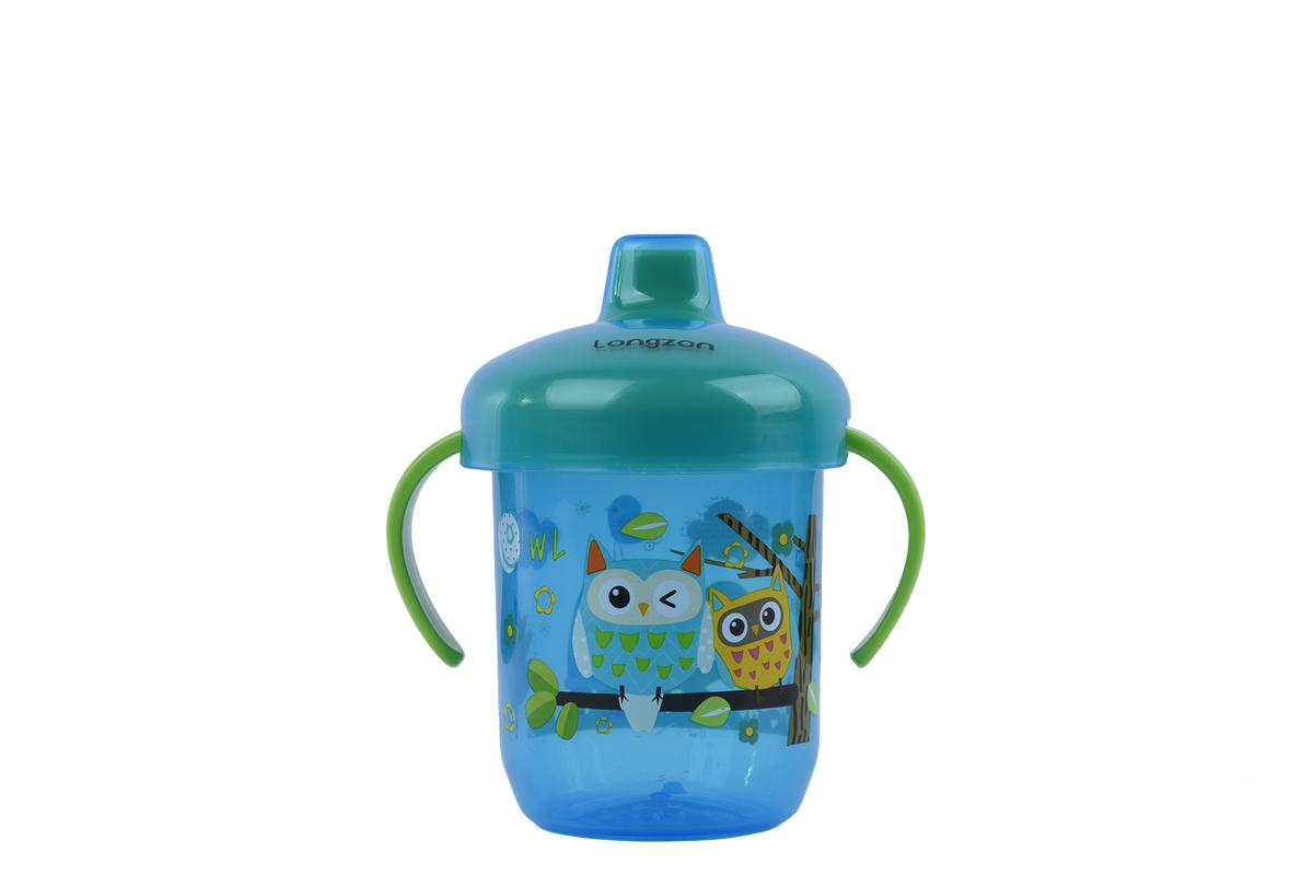 Longzon Sippy Cup for Toddlers, Leak-Proof Baby Training Cup with Lip-Activated Valve, Food Grade BPA-Free Spill Proof Miracle Cup for Kids Learning to Drink