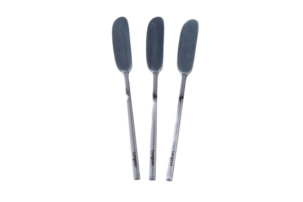 Longzon 316 Stainless Steel Butter Knife,Butter Spreader,Jam Spoon,Multi-Purpose Butter Spreader Knife for Kitchen Restaurant Party,Bread Sandwich Spreader,Dishwasher Safe