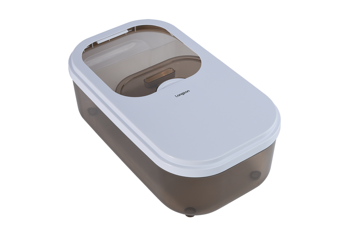 Longzon Airtight Food Storage Container with Push Button Lid,BPA-Free Clear Plastic Flour and Sugar Canister,POP Container for Kitchen Pantry Organization and Storage